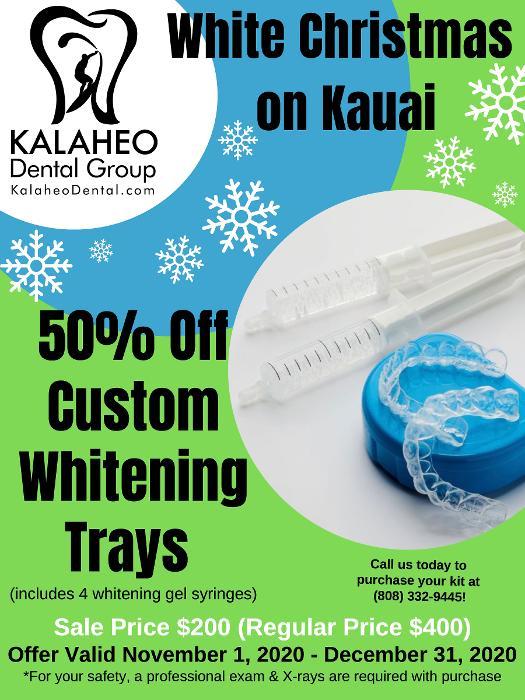 custom bleach trays at kalaheo dental group
