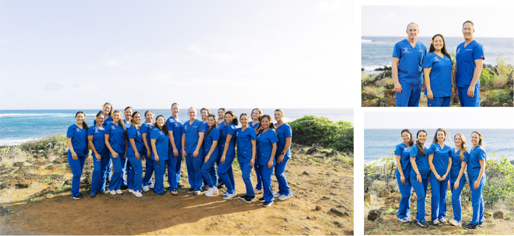 collage of kalaheo dental group photos | dentist kauai
